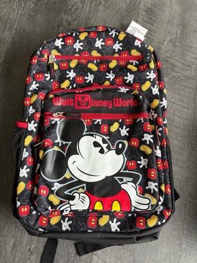 Disney Mickey Mouse Kids Backpack in Black, Red, Yellow